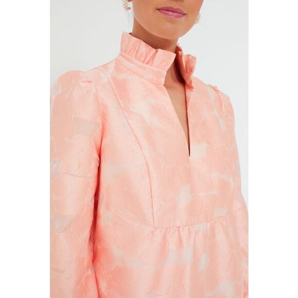 NWT Tuckernuck Bellini Fil Coupe Palmerston Pastel Pink Mini Jacquard Dress XS - Picture 9 of 9